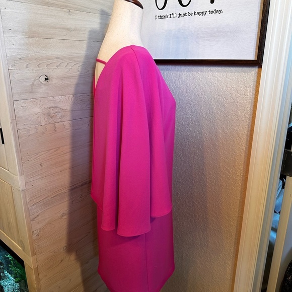 Giani Bini Barbie pink oversized XS mini lined dress‎ flowy sleeves - Picture 5 of 10